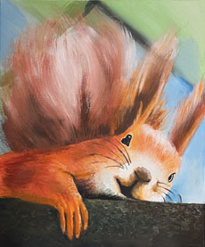 Holger Schulten - Acrylbild "Eichhörnchen"
