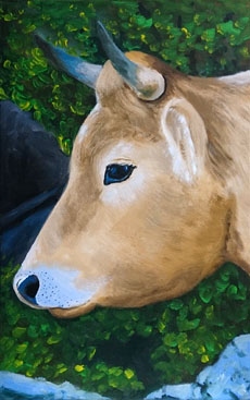 Holger Schulten - Acrylbild "Rind"