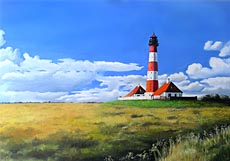 Holger Schulten - Ölbild "Leuchtturm"