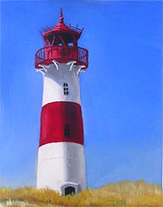 Holger Schulten - Ölbild "Leuchtturm"