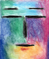 Holger Schulten - Zeichnung "Gesicht / Meditation"